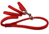 Dogs My Love 4ft Long Round Genuine Rolled Leather Dog Leash Red