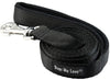 Dogs My Love 6ft Long Neoprene Padded Handle Nylon Leash 4 Sizes Black