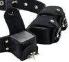 6lbs Genuine Leather Weighted Dog Collar for Exercise and Training. Black. Fits 19"-24" Neck size