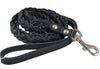 Genuine Fully Braided Leather Dog Leash 4 Ft Long 3/8" Wide, Small Breeds