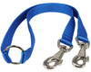 15" Nylon 2-Way Double Dog Leash - Two Dog Coupler Blue 3 Sizes