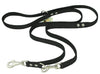 1" Wide 6 Way European Multi-functional Dog Leash, Adjustable Lead Black 40"-70" Long