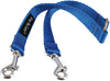 10" Long Nylon 2-Way Double Dog Leash - Two Dog Coupler Blue 4 Sizes