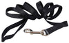 Dog Leash 1/2" Wide Nylon 5ft Length with Leather Enforced Snap Black Small