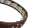 Training Pinch and Genuine Leather Studded Dog Collar Fits 18"-22" Neck Brown 25.5"x1.5" Wide