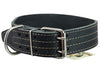 Dogs My Love Genuine Leather 25"x1.75" Wide Handle Collar Fits 18"-21" Neck Black Large Pitbull