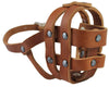 Real Leather Dog Basket Muzzle #0 Tan - Spaniel, Poodle, Schnauzer (Circumf 8.5", Snout Length 2")