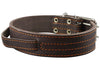 Dogs My Love Genuine Leather 25"x1.75" Wide Handle Collar Fits 18"-21" Neck Brown Large