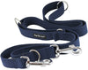 1.25" Wide Cotton Web 6-Way European Multi-functional Dog Leash Adjustable Lead 45"-78" Long XLarge