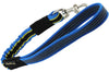 Bungee Shock Absorbing Dog Short Leash Large 20" Long 1" Wide Traffic Lead Blue