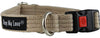 Cotton Web Adjustable Dog Collar with Locking Device 4 Sizes Beige