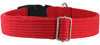 Cotton Web Adjustable Dog Collar with Locking Device 4 Sizes Red
