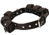 6lbs Genuine Leather Weighted Dog Collar for Exercise and Training. Fits 19"-24" Neck size