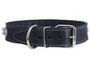 Genuine Leather Spiked Studded Dog Collar 1.5" Wide Black Sized to Fit 18"-22" Neck Boxer, Pit Bull