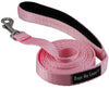 Dogs My Love 6ft Long Neoprene Padded Handle Nylon Leash 4 Sizes Pink