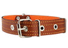 Genuine Leather Dog Collar Padded Brown 3 Sizes