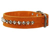 Genuine Leather Spiked Studded Dog Collar Brown Fit 18"-22" Neck 2" Wide Retriever, Doberman