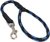 Dogs My Love 18-inch Rope Dog Leash Short Blue/Black