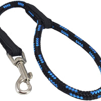 Dogs My Love 18-inch Rope Dog Leash Short Blue/Black