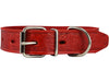 Genuine Tooled Leather Dog Collar Hunting Pattern Red 3 Sizes