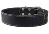 Genuine Thick Leather Dog Collar 20"-27" Neck Size, 1.75" Wide, Black Mastiff, Great Dane