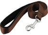Dogs My Love 4ft Long Neoprene Padded Handle Nylon Leash 4 Sizes Brown