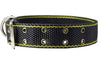 Heavy Duty Nylon and Leather Dog Collar 1.5" Wide. Fits 17"-24" Neck XLarge Rottweiler, Mastiff