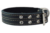 Genuine Leather Dog Collar, Padded Black 1.5" Wide. Fits 18"-22" Neck Size Cane Corso Rottweiler