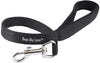 Short Dog Leash Padded Handle Wide Nylon Traffic Lead 22" Long Black