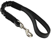 Bungee Shock Absorbing Dog Short Leash Large 20" Long 1" Wide Traffic Lead Black