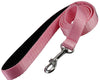 Dogs My Love 4ft Long Neoprene Padded Handle Nylon Leash 4 Sizes Pink