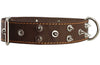 Real Leather Brown Spiked Dog Collar, 1.6" Wide. Fits 19"-23" Neck Large Mastiff, American Bulldog