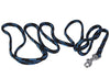 Dogs My Love 6ft Long Braided Rope Dog Leash Blue with Black 6 Sizes