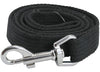 Dog Leash 4.5ft Long Cotton Web for Training, Black 4 Sizes
