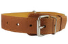 Genuine Leather Collar for Large and XLarge Dogs 20"-25" Neck Size, 1.5" Wide, Brown.