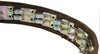 Training Pinch and Genuine Leather Studded Dog Collar Fits 18"-22" Neck Brown 25.5"x1.5" Wide