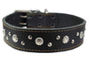 Genuine Leather Studded Dog Collar 2" Wide Black Fit 19"-22" Neck. Retriever, Doberman, Rottweiler