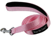 Dogs My Love 4ft Long Neoprene Padded Handle Nylon Leash 4 Sizes Pink