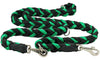 6 Way Euro Multifunctional Braided Dog Leash, Adjustable Schutzhund Lead 42"-68" Long 4 Sizes Green
