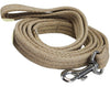 Dog Leash 4.5ft Long Cotton Web for Training, Beige 4 Sizes