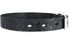 Genuine Tooled Leather Dog Collar Floral Pattern Black 3 Sizes