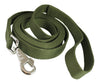 Training Dog Leash 3/4" Wide Cotton Web 15 Ft Long Green