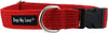 Cotton Web Adjustable Dog Collar 4 Sizes Red