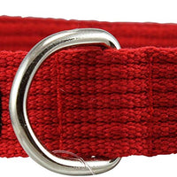 Cotton Web Adjustable Dog Collar 4 Sizes Red