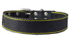 Heavy Duty Nylon and Leather Dog Collar 1.5" Wide. Fits 17"-24" Neck XLarge Rottweiler, Mastiff