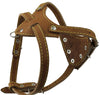 Brown Genuine Leather Dog Harness, 16.5"-20" Chest size, 1/2" Wide