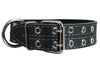 Genuine Leather Dog Collar, Padded, Black 1.5" Wide. Fits 22.5"-26.5" neck size Great Dane Mastiff