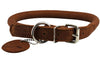 Dogs My Love Genuine Leather Rolled Dog Collar 15"-18" neck size, Chow Chow, Collie, Labrador