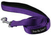 Dogs My Love 4ft Long Neoprene Padded Handle Nylon Leash 4 Sizes Purple