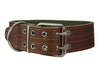 Genuine Leather Dog Collar, Padded, Brown 1.75" Wide. Fits 23"-27" neck size Great Dane Newfoundland